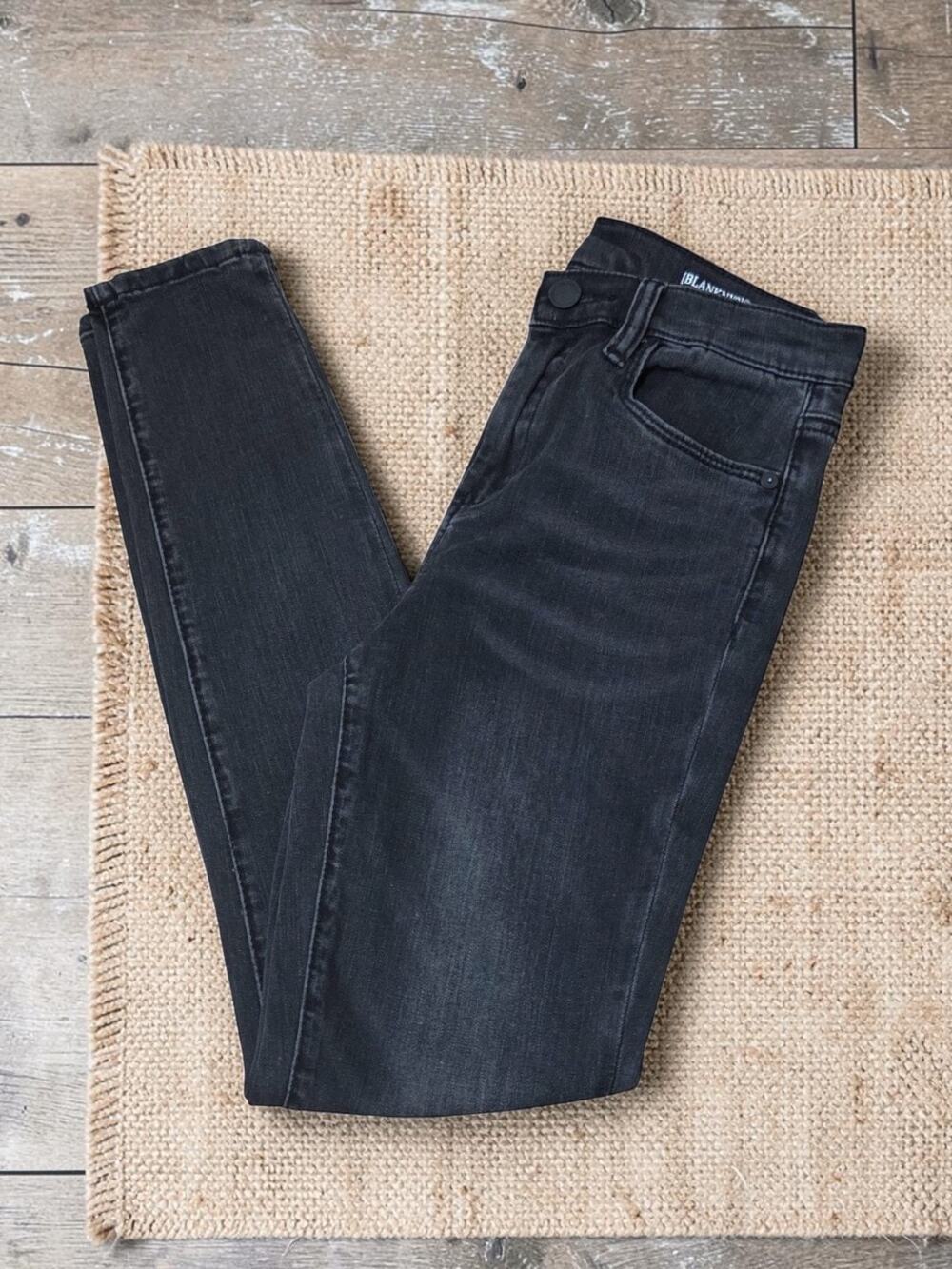 BLANK NYC The Great Jones Skinny Jeans Charcoal Gray Black 26